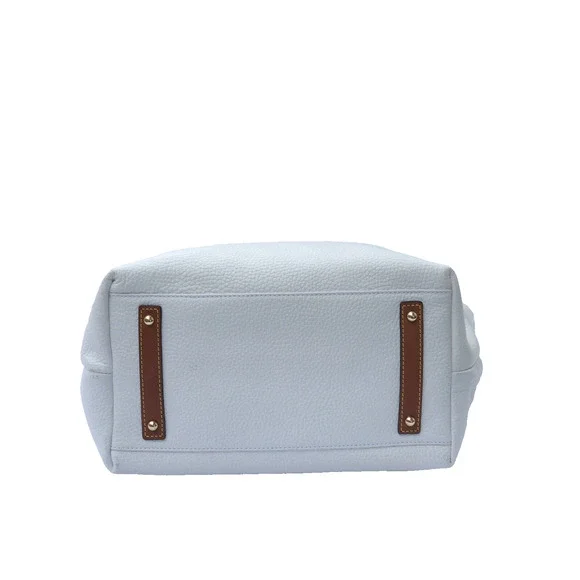 NWT Dooney And Bourke Camden White Pebble Leather Shoulder Tote B000535